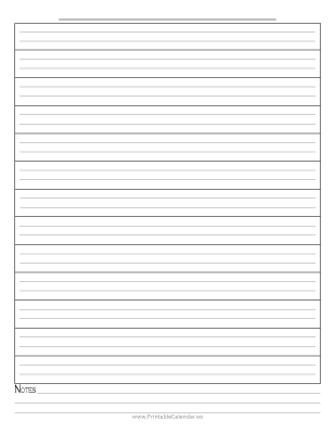 Blank Daily Calendar Sample Style One - Blank