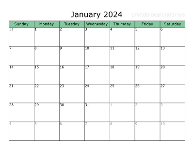 2024 Blank Monthly Calendar Sample 2024 Blank Monthly Calendar Sample