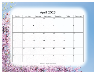 Colorful Calendar April 2023