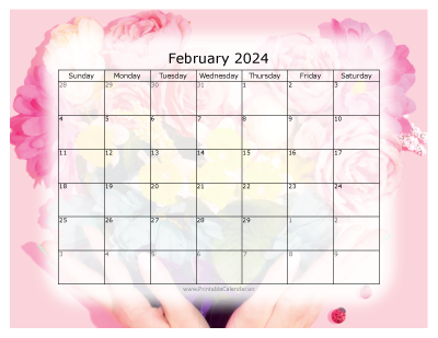 Colorful Calendar February 2024