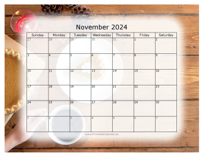 Colorful Calendar November 2024