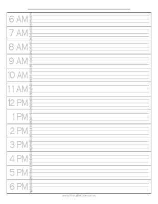 Blank Daily Calendar Style Two preview